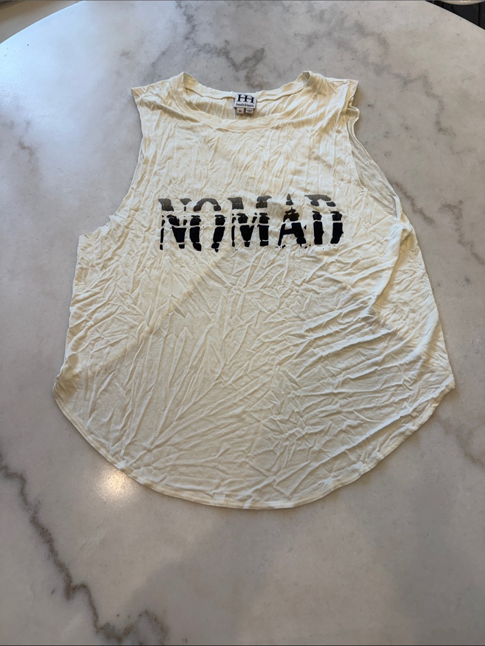 Haute Hippie custard 'NOMAD' Graphic Tank